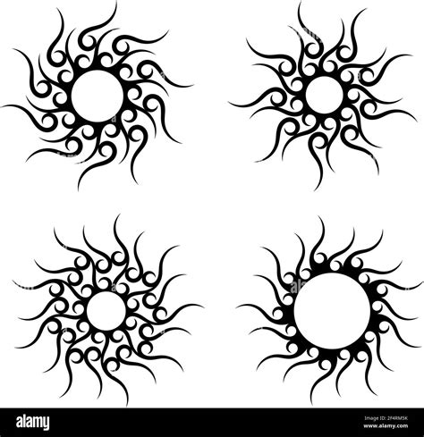 tribal sun tattoo designs